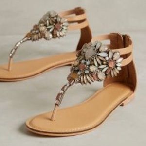 Anthropologie Jasper & Jeera Jeweled Sandals